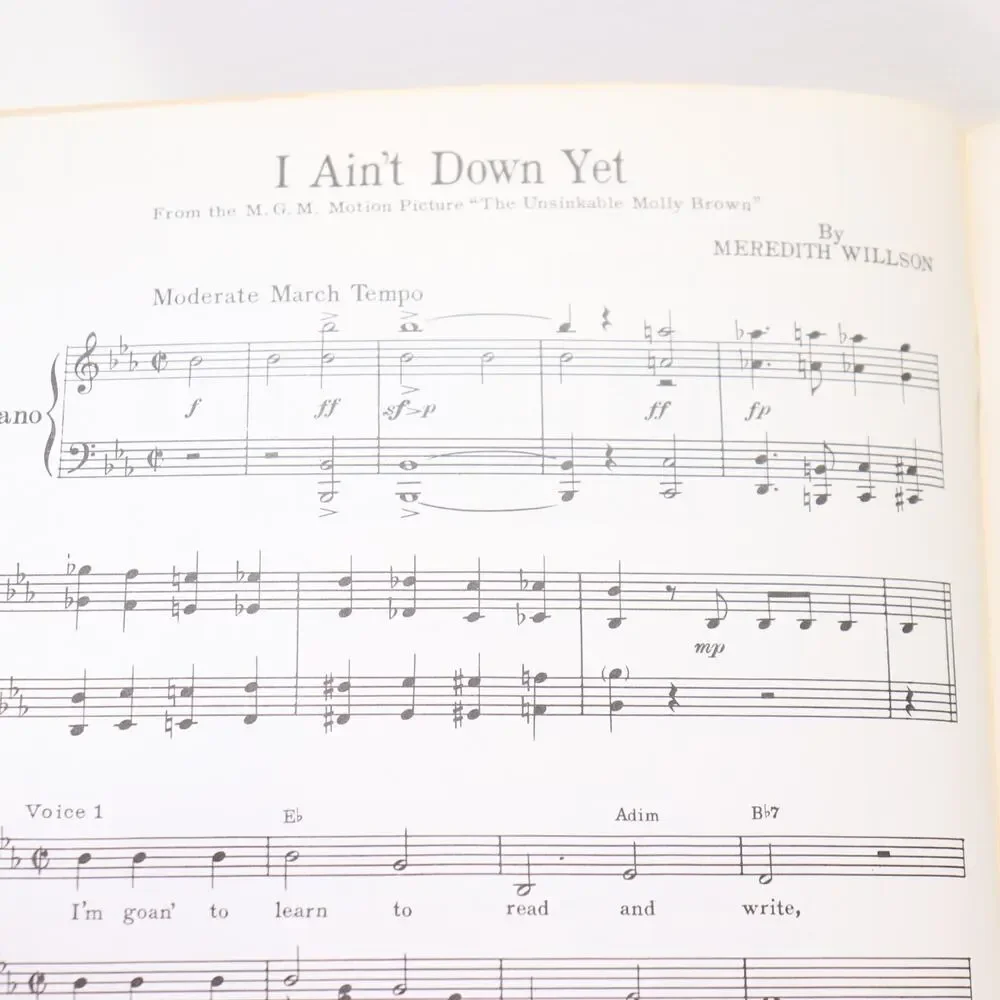 Vocal Selections Unsinkable Molly Brown Songbook Sheet Music Musical Showtunes